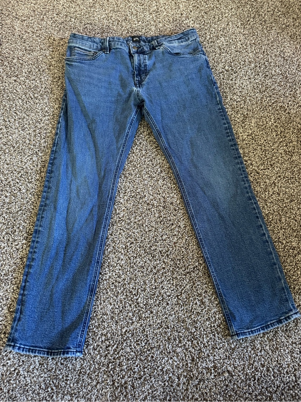 Hugo Boss Straight-Leg Blue Denim Jeans